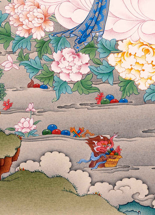 Manjushri Thangka, Traditional Karma Gadri Thangka Art
