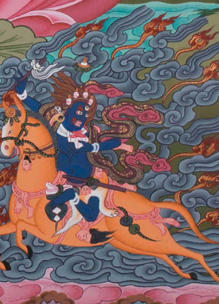 Dzambala Kubera Thangka | Wealth Deity | Religious Wall Decors