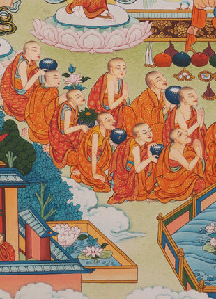 Amitabha Buddha Thangka Singham | Karma Gadri Style Thangka