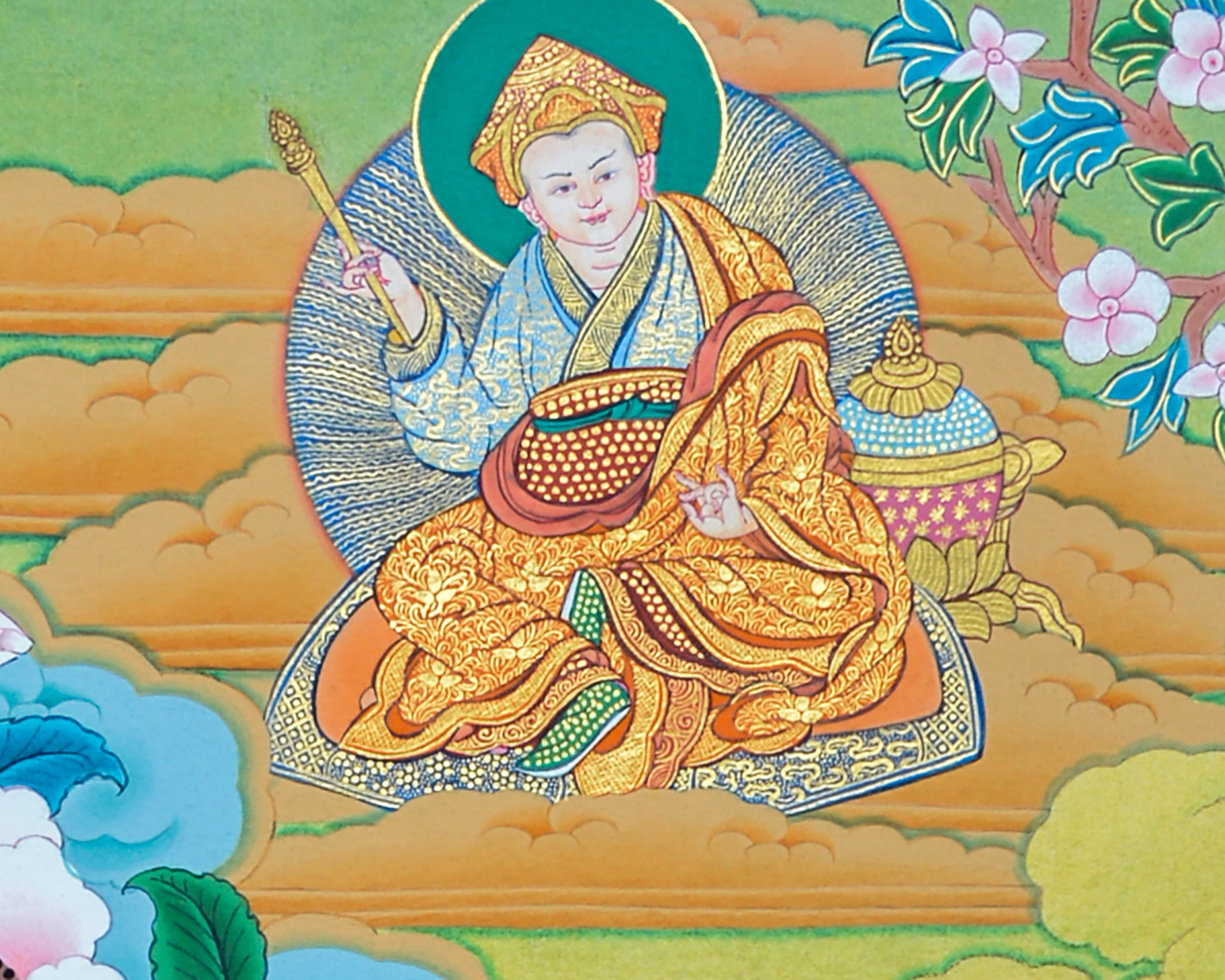 Loden Chogse Thangka | Guru Rinpoche Manifestation | Traditional Hand Painted Art