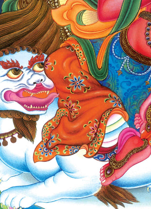Traditional Himalayan Red Tara Thangka Print | Thangka Prints For Home Decor