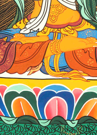 Manjushri Thangka | Deity Of Wisdom And Compassion | Wall Decorations