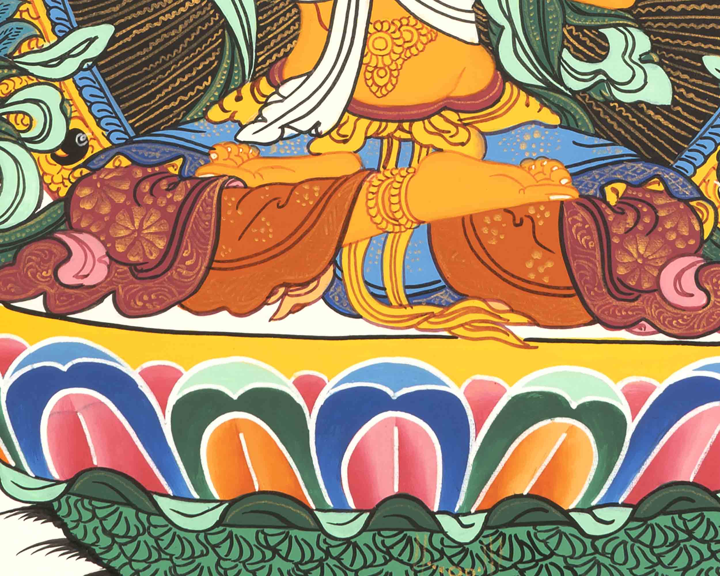 Manjushri Thangka | Deity Of Wisdom And Compassion | Wall Decorations