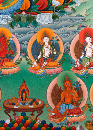 21 Tara Print | Twenty-One Tara Thangka of the Chandragomin Tradition