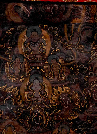Oil Varnished Heruka Mandala | Wall Hanging Canvas Art