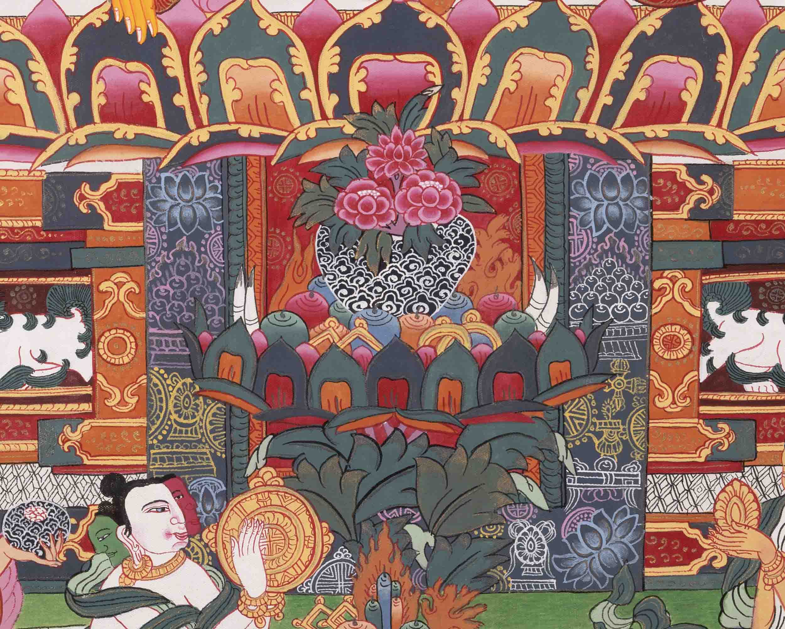 Buddha Life Story Thangka | Religious Buddhist Painting | Wall Decors