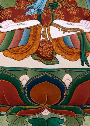 White Tara Goddess Thangka | Traditionally Hand Painted Buddhist Art