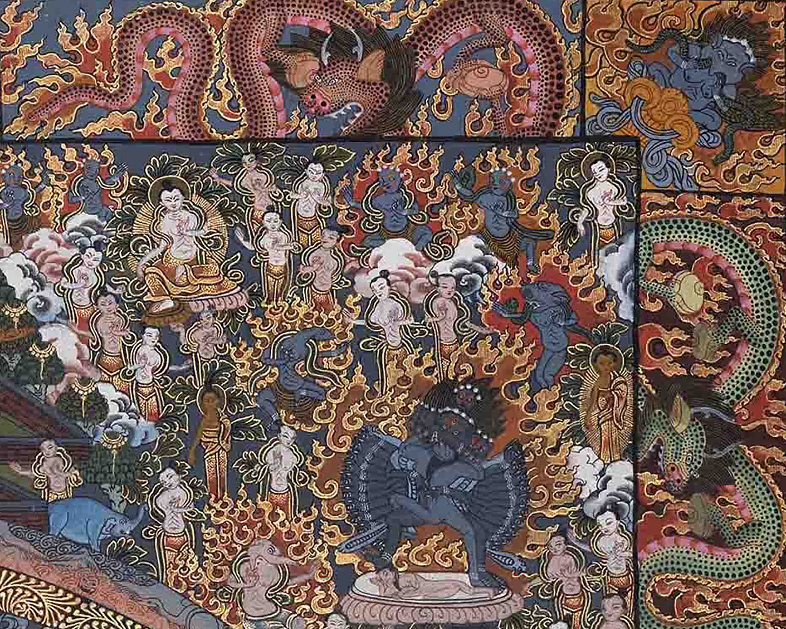 Buddha Mandala Thangka | Rare Genuine Hand Painted Tibetan Thangka