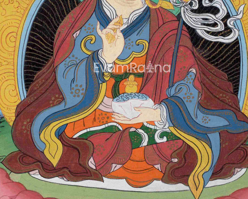 Vintage Guru Rinpoche Thangka | Padmasambhava Thangka