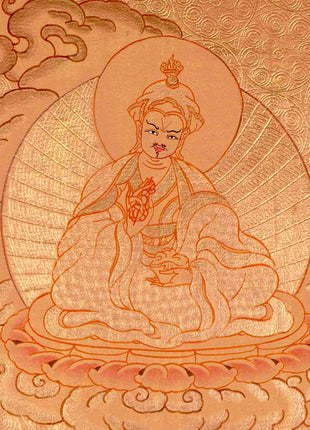 Tibetan White Tara Thangka | Wall Hanging Meditation and Yoga Art