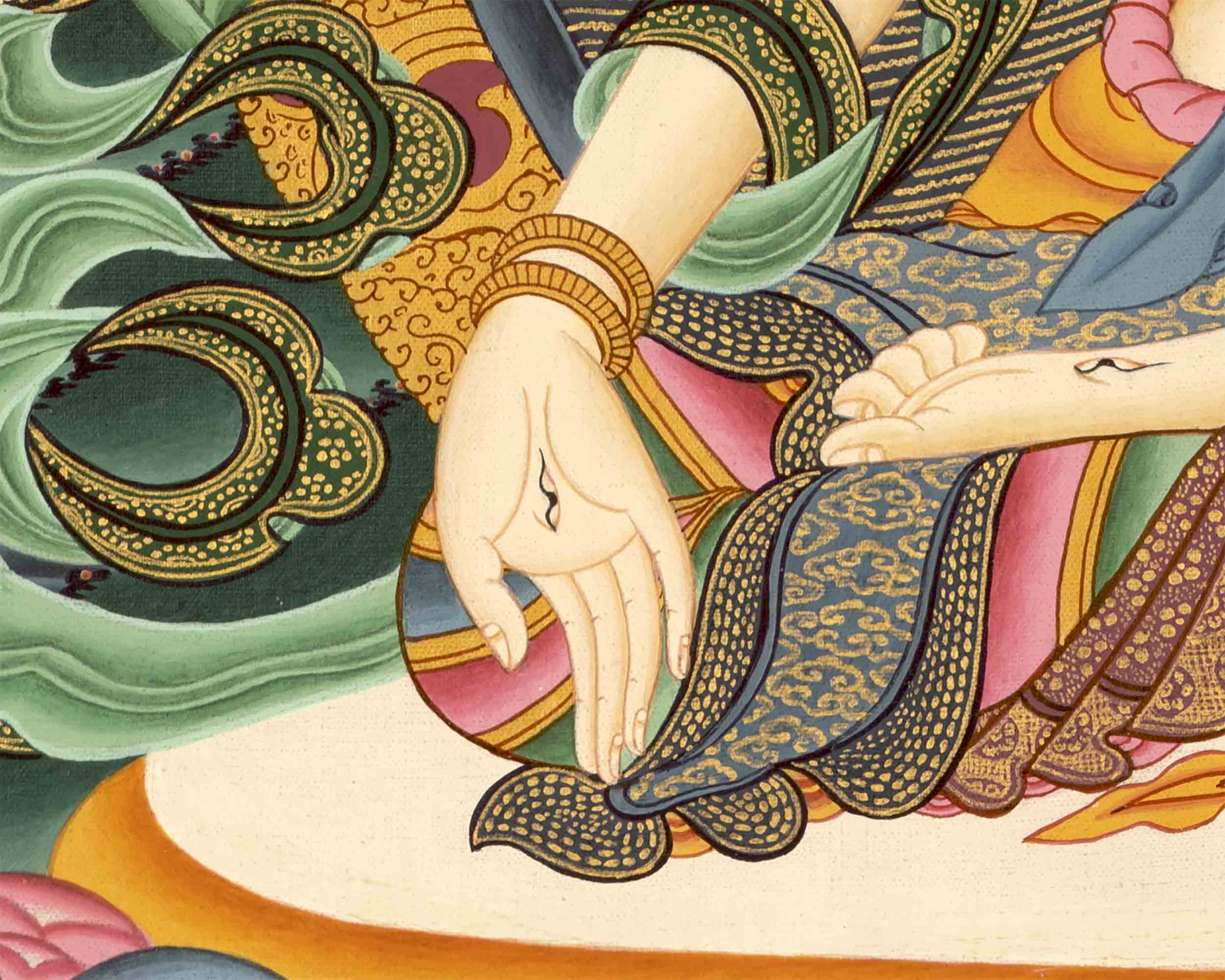 White Rara Painting Thangka | Tibetan Bodhisattva Art