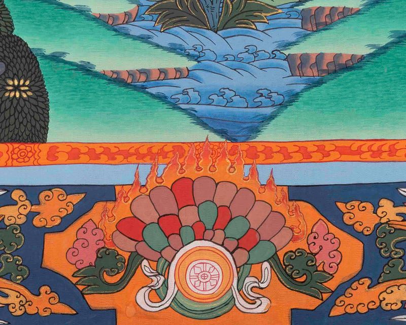 Vajrasattva Shakti Thangka | Traditioanl Tibetan Art | Wall Decors