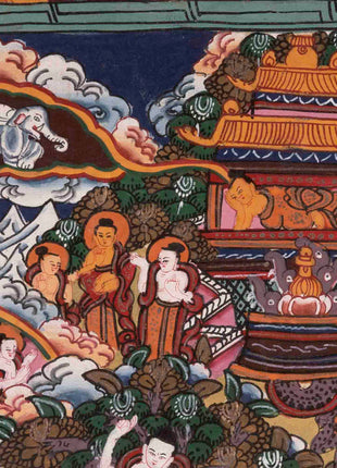 Life Story Of Buddha | Vintage Thangka Art | Wall Decors