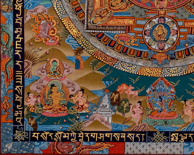 Medicine Buddha Mandala Thangka Painting | Original Hand-painted Tibetan Thangka for Wall Hanging