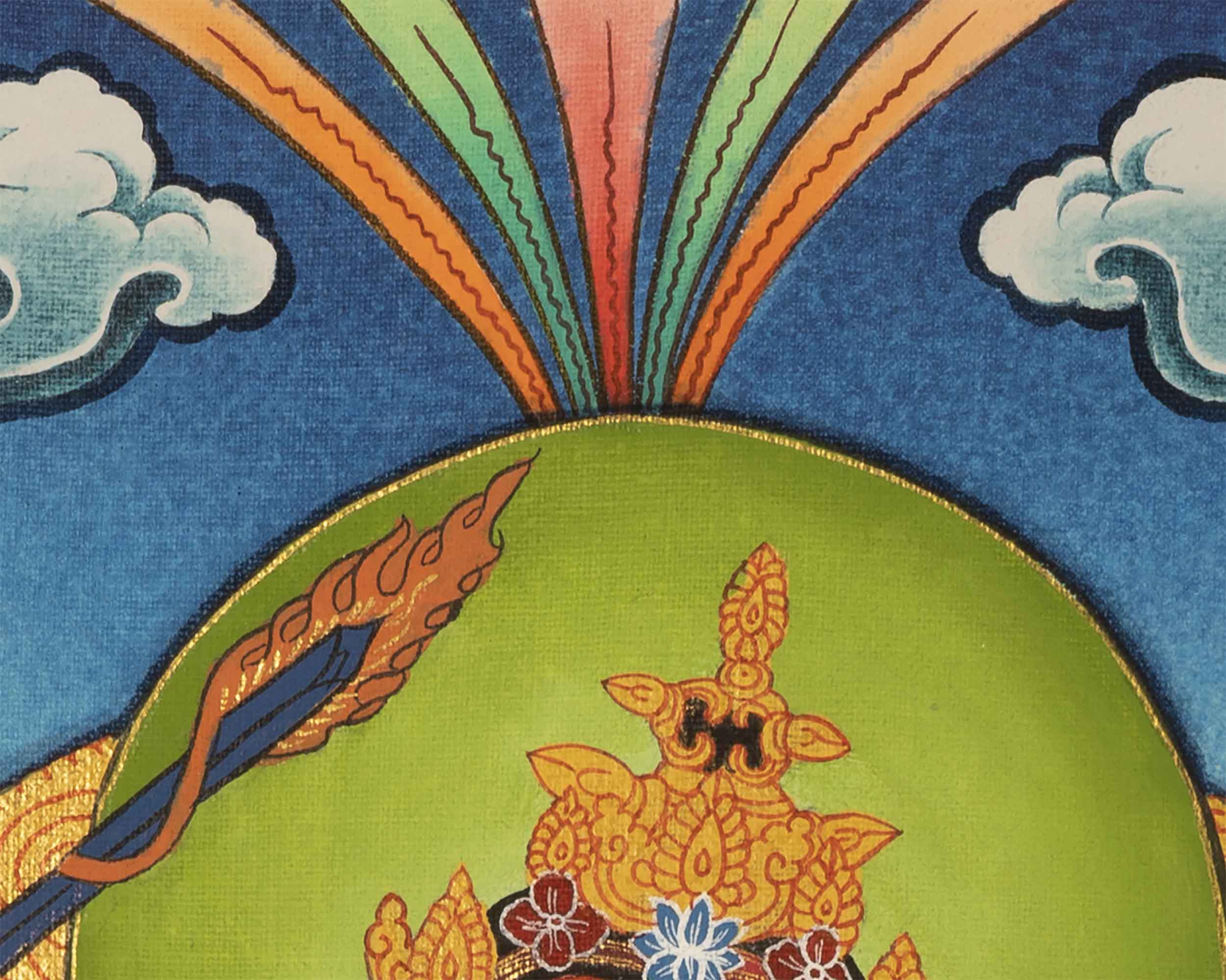 Manjushree Bodhisattva Thangka | Tibetan Wall Decor