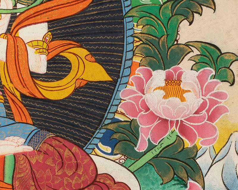 Female White Tara | Tibetan Buddhist Religious Thangka