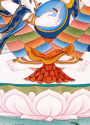 Mother Saraswati Thangka, Tibetan Art of Dakini