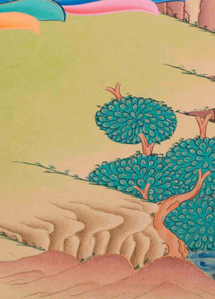 Religious Amitabha Buddha Thangka | Buddhist Art