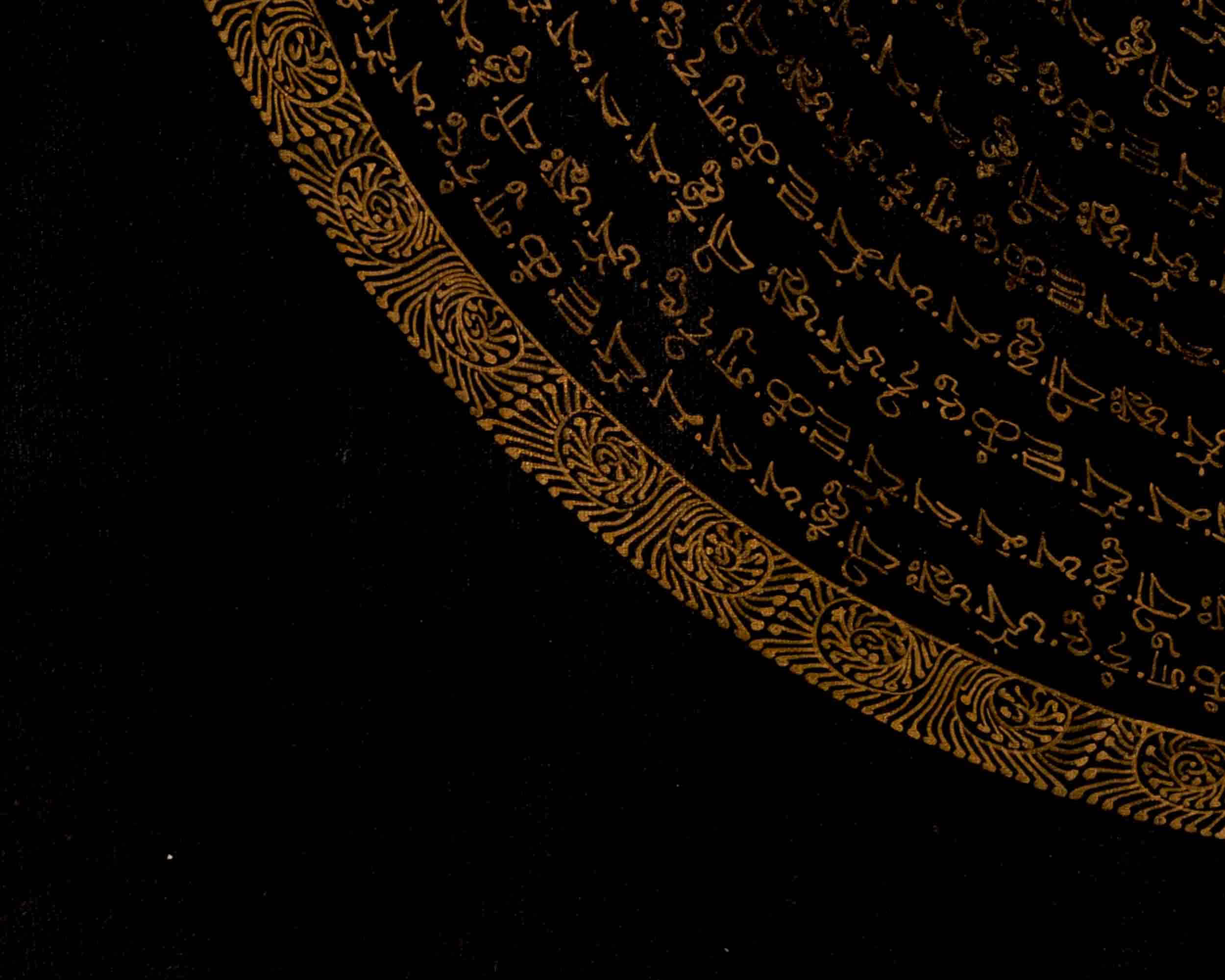 Om Mantra Mandala Thangka | Traditional Tibetan Art | Wall Decors