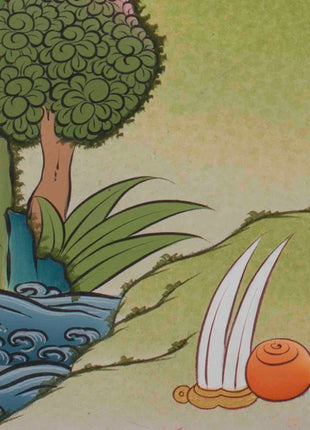 Gautam Buddha Thangka | Original Tibetan Buddhist Religious Painting