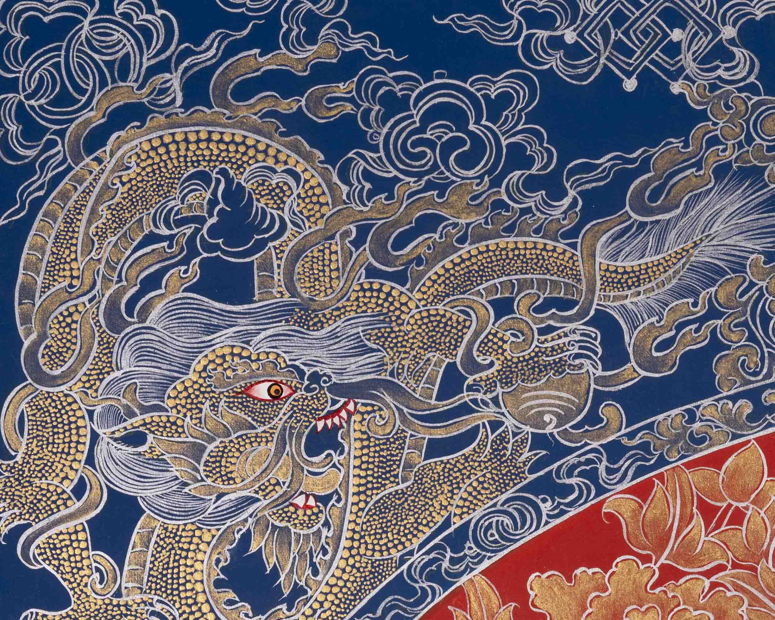 Avalokiteshvara Chengrezig Thangka | Bodhisattva Of Compassion | Wall Decors