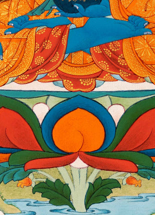 Healing Buddha Thangka | Traditionally Painted Medicine Buddha Art