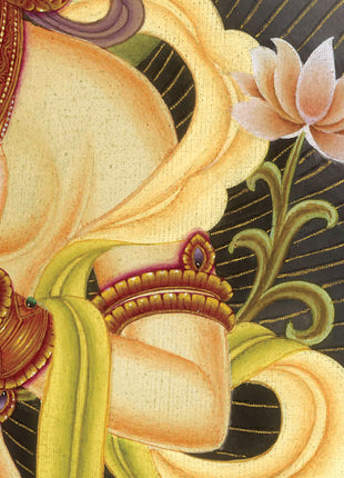Chandra Dev Giclee Thangka Print | Deity Of Moon | Spiritual Gift Ideas
