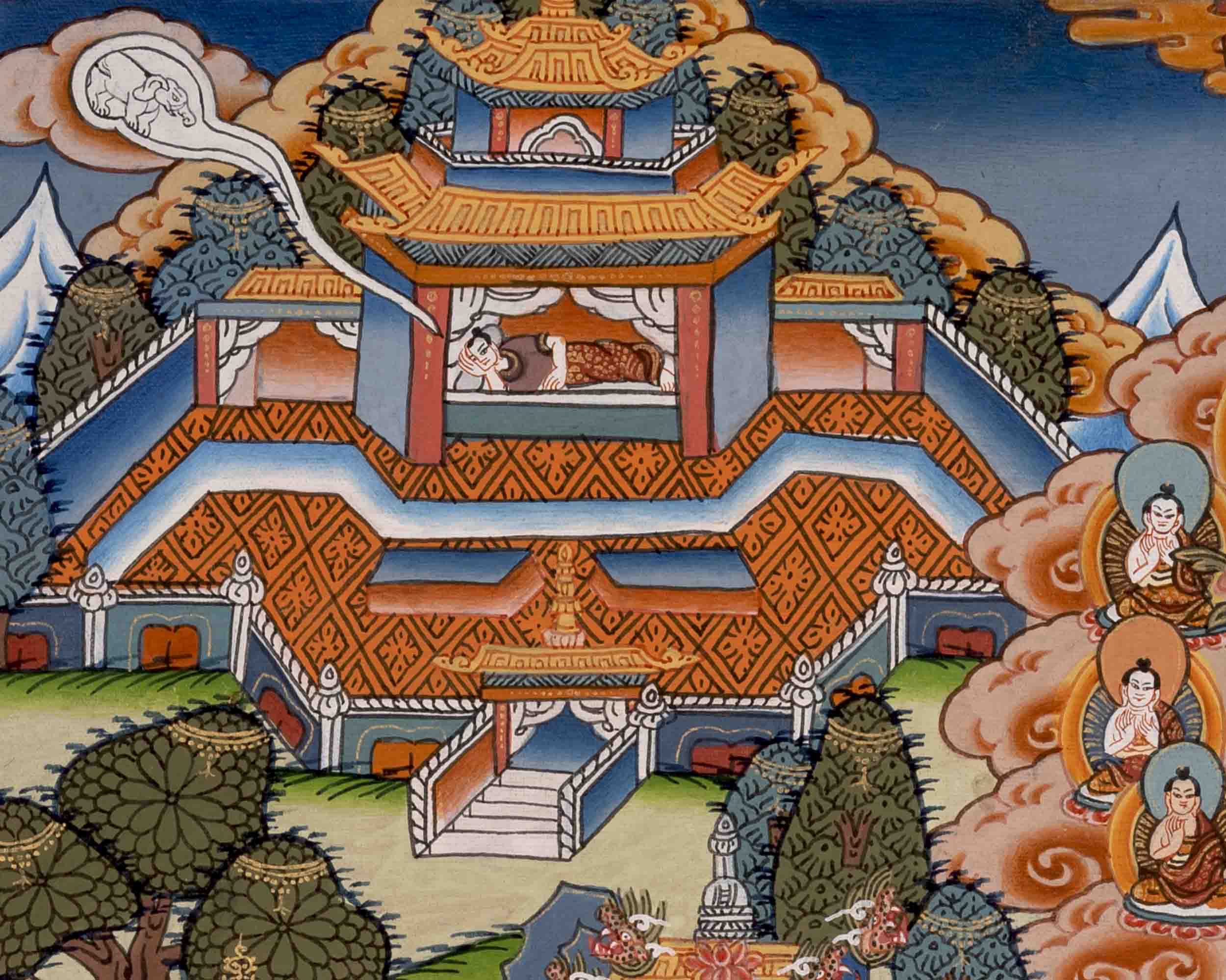 Life Story Of Gautam Buddha | Traditional Thangka Art | Wall Decors