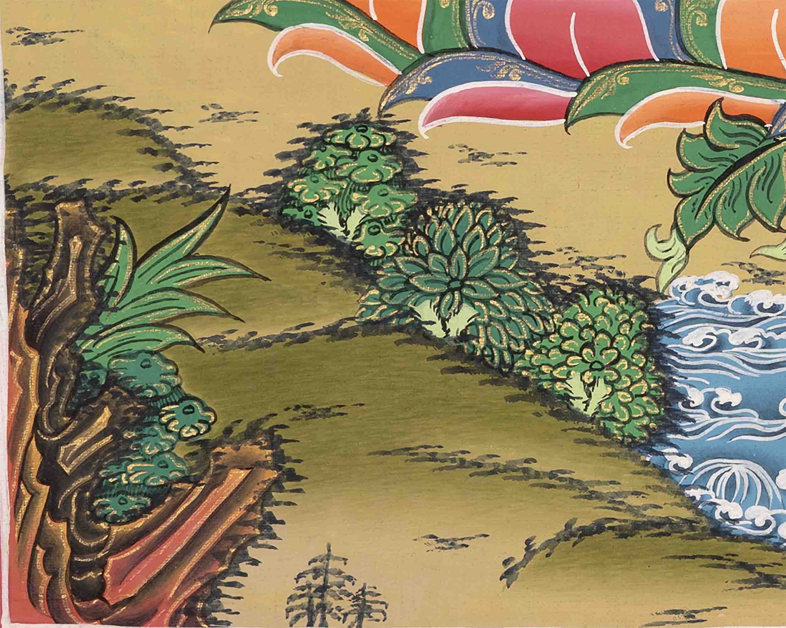 Shakyamuni Buddha Thangka | Buddhist Traditional Paint | Wall Decors