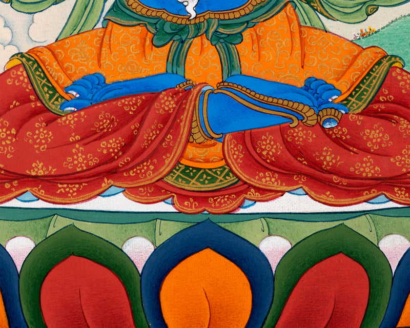 Vajradhara Buddha Thangka | Hand Painted Tibetan Art