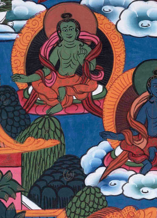 Green Tara Thangka | Religious Buddhist Painting | Wall Decors