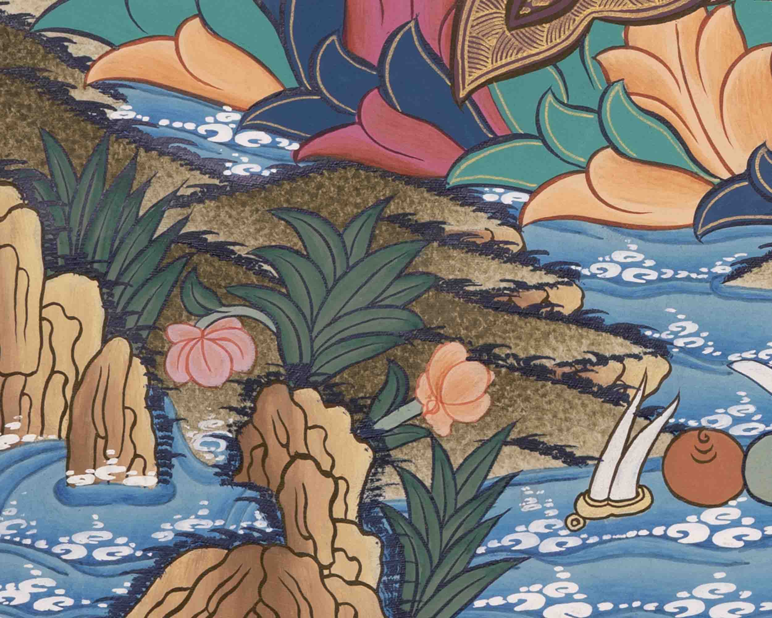 Padmasambhava Guru Rinpoche | Tibetan Thangka | Wall Decors