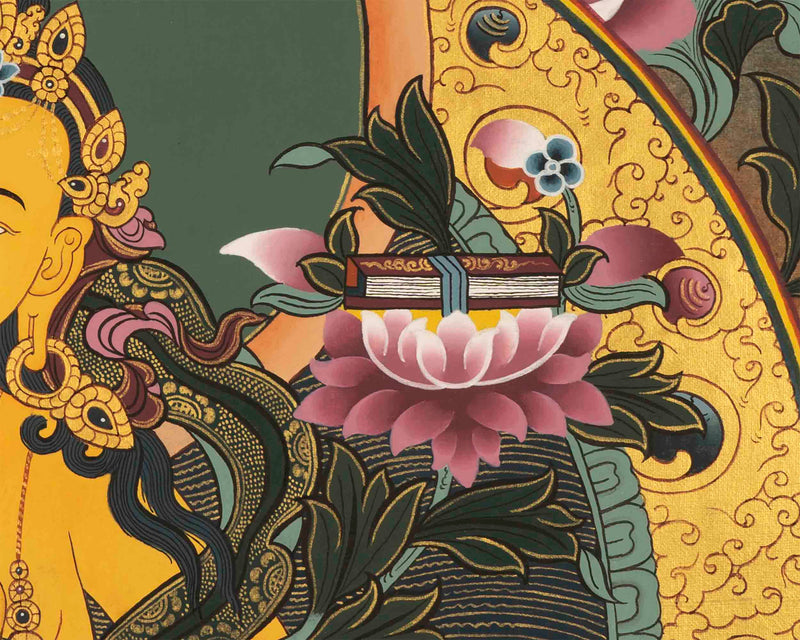 Manjushri Buddha Thangka | Tibetan Buddhist Bodhisattva