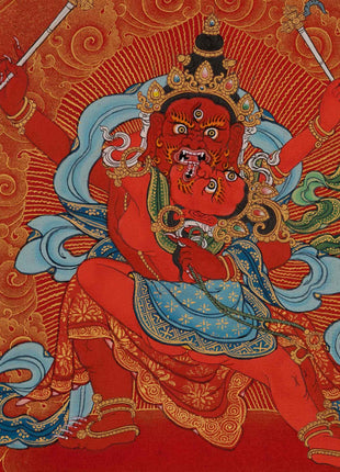 Kurukulle Sadhana Thangka | Kurukulla With Ganesha And Takiraja