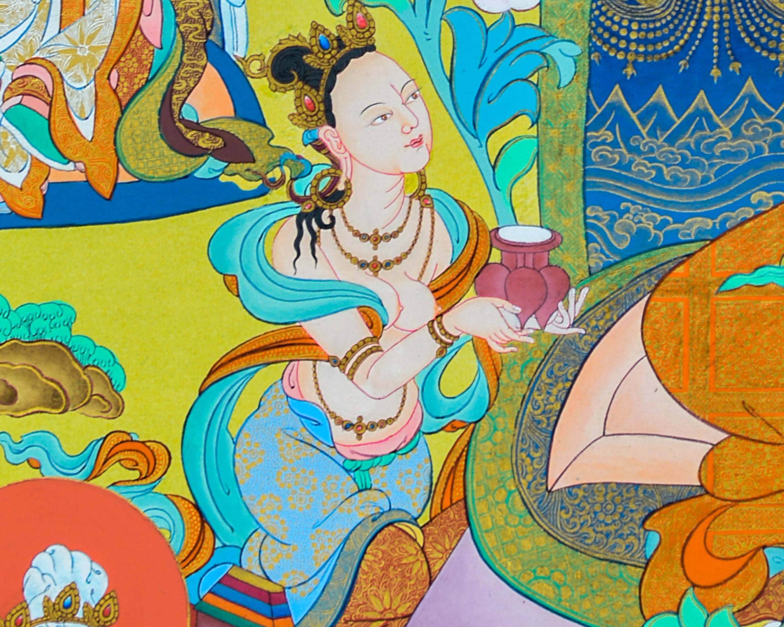 Pema Jugne Thangka | Guru Rinpoche Manifestation | Traditional Artwork