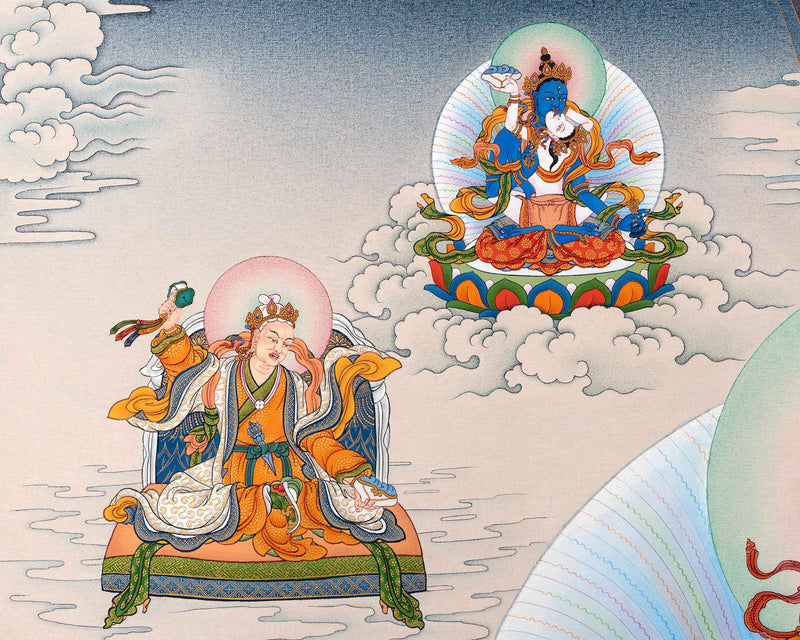 Guru Sangey Thangka| Padmasambhava and the Eight Manifestation | Traditional Tibetan Thangka