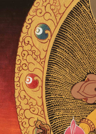 Jambhala Thangka | Traditional Tibetan Art | Wall Decor Painting