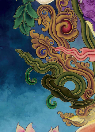 Tibetan Bodhisattva Padmapani Painting Print | Padmapani Lokeshwara Thangka Print