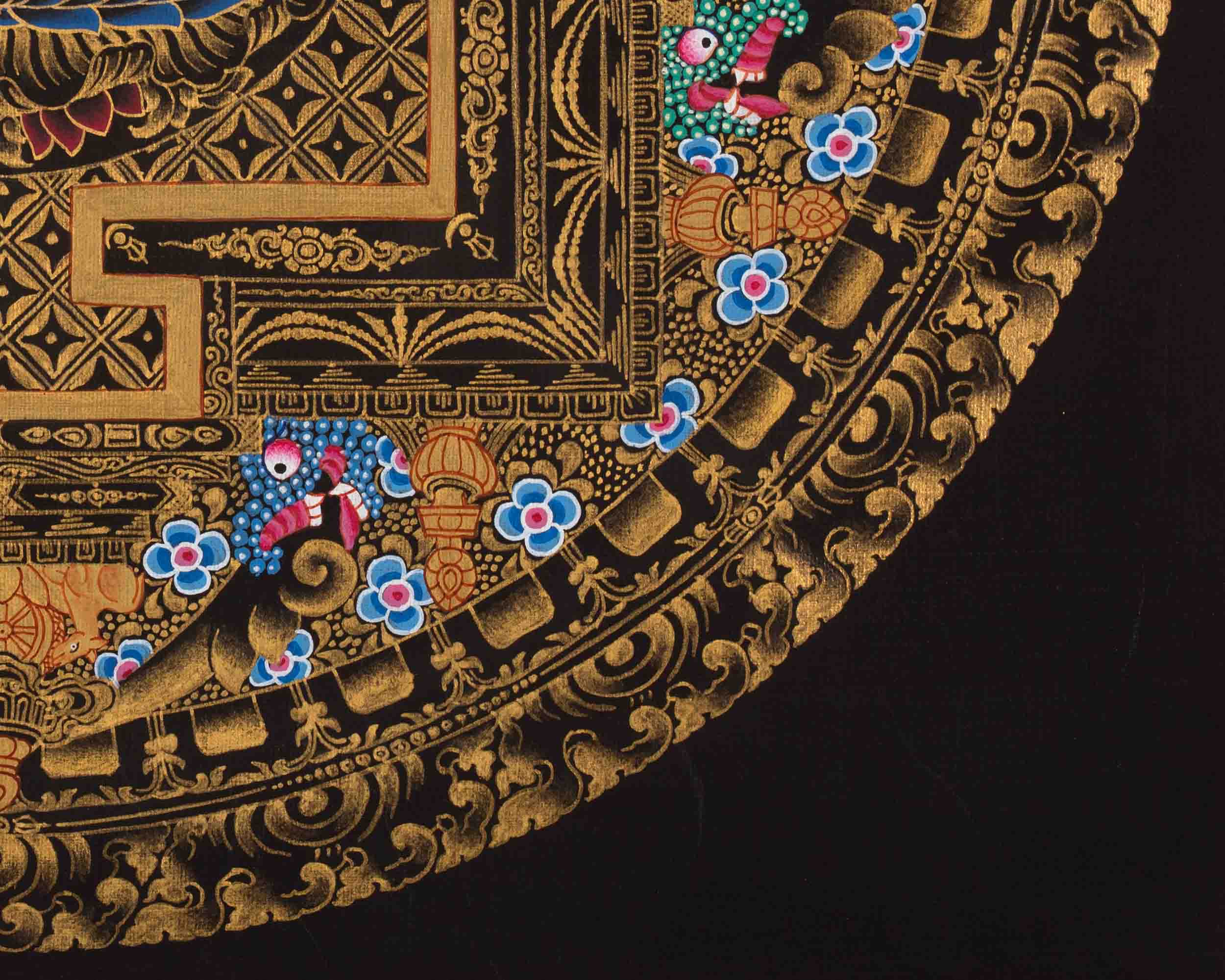 Original Hand Pained White Tara Mandala Thangka