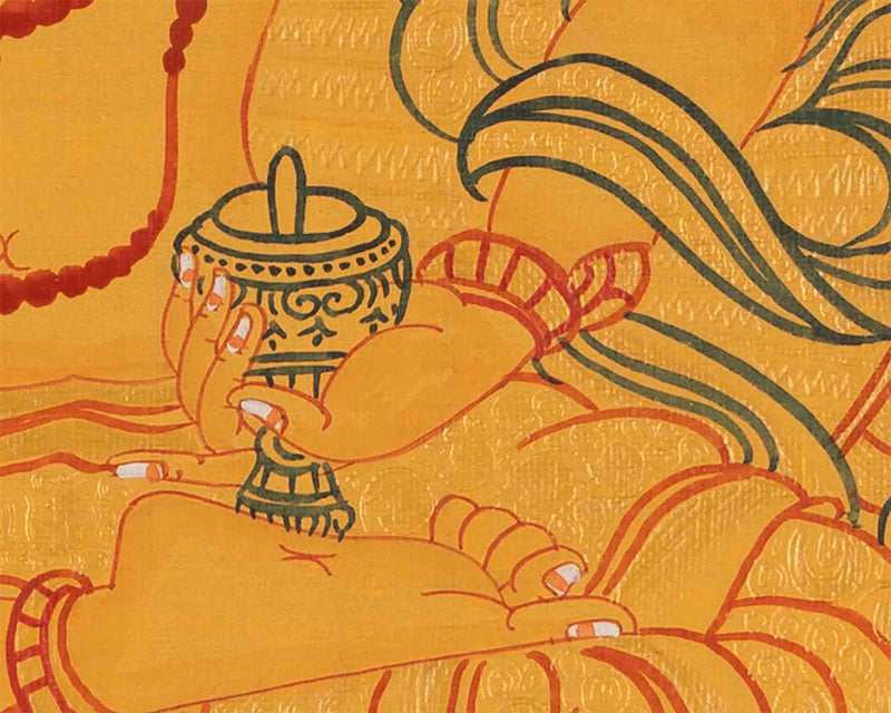 Vajrasattva Painting | Traditional Buddhist Thangka | Wall Hanging Decors