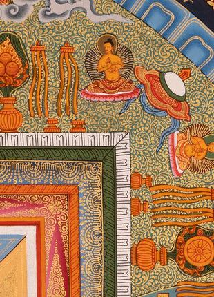 Amitayus Buddha Mandala Thangka | Long Life Granting Deity