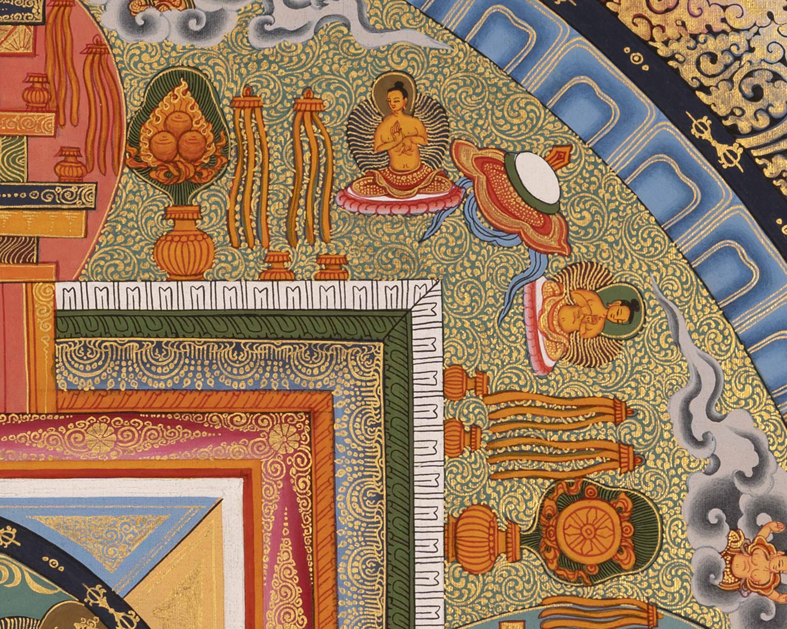 Amitayus Buddha Mandala Thangka | Long Life Granting Deity