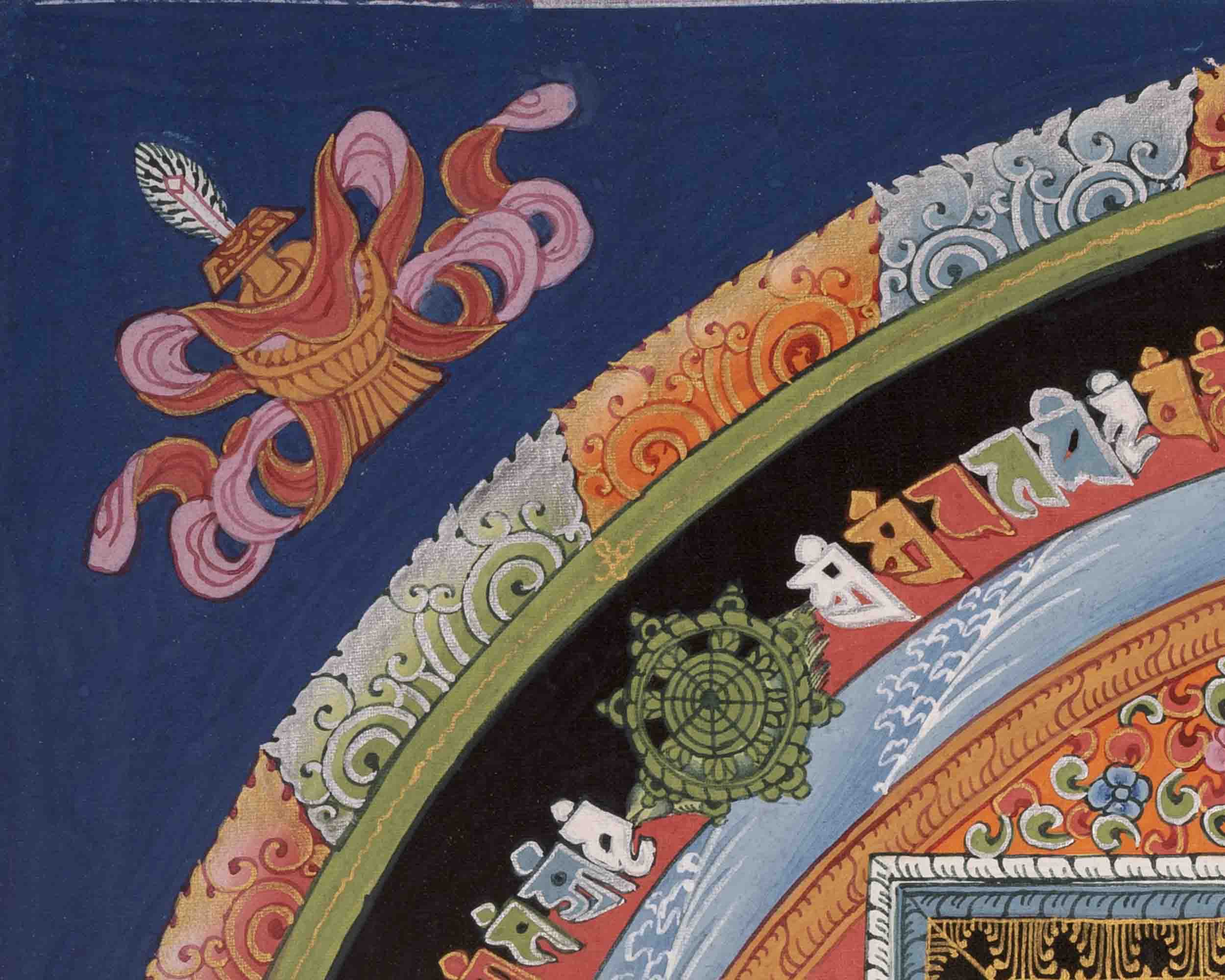 Traditional Kalachakra Mandala | Tibetan  Thangka | Wall Decors