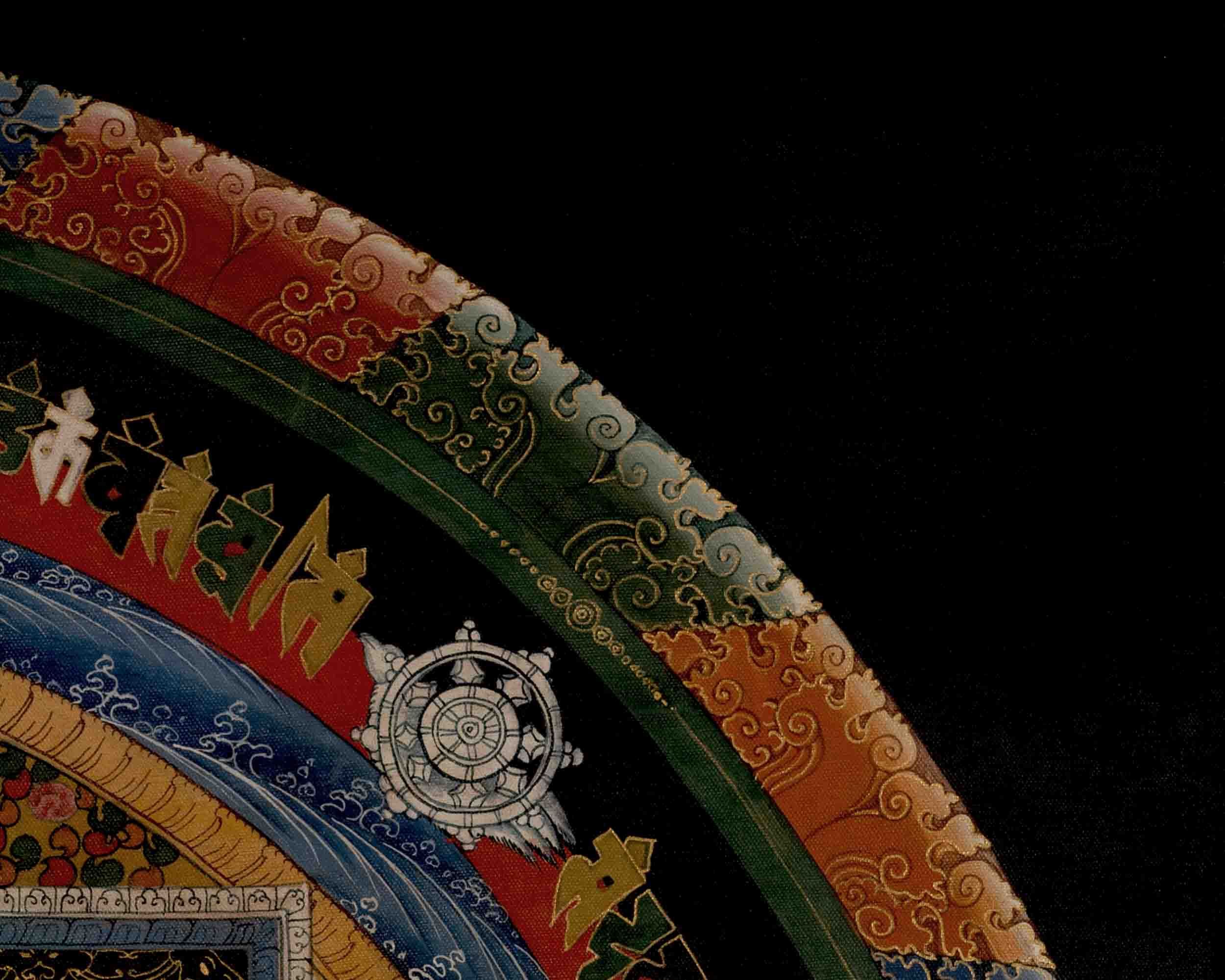 Kalachakra Mandala | Traditional Tibetan Thangka | Religious Wall Decors