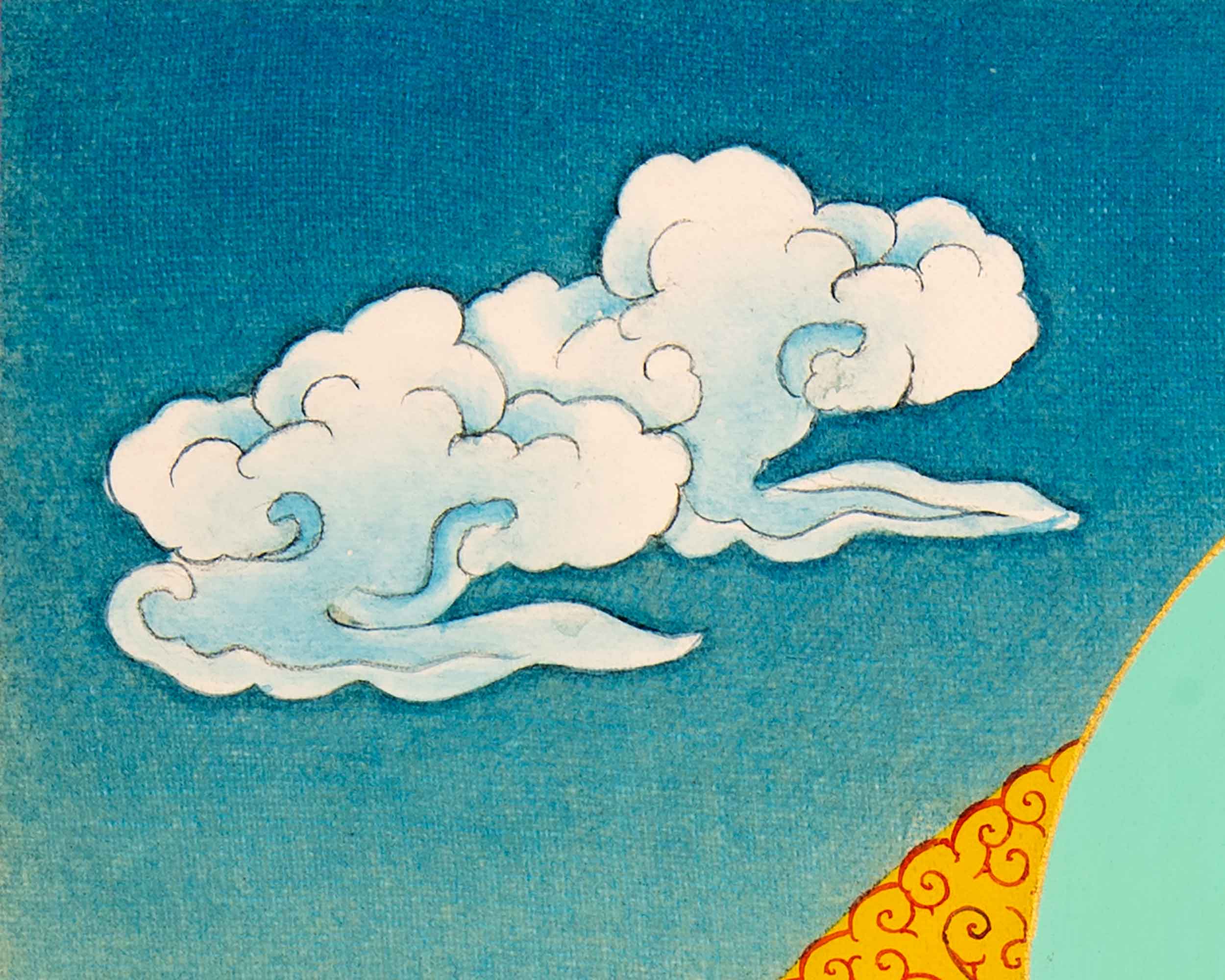 Tibetan Guru Rinpoche Painting | Small Thangka of Guru Padmasambhava