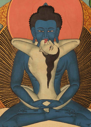 Samantabhadra Yab Yum Buddha | Small Size Original Hand-Painted Thangka