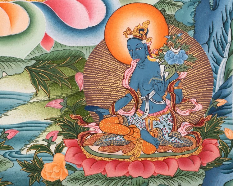 Buddhist Green Tara | Healing Female Deity Thangka