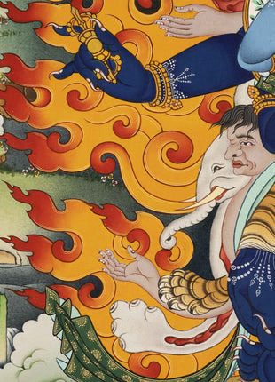 Vajrakilaya Thangka Print | Canvas Art For Decor | Spiritual Gifts