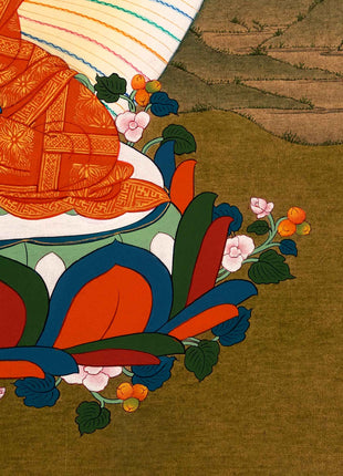 Buddha Of Medicine Bhaishajyaguru Thangka | Traditional Buddhist Art