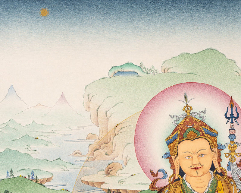 Guru Rinpoche | Padmasambhava Thangka | Hand Painted Tibetan Painting
